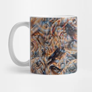 Interlocking Abstract Geometric Figures Dimensions Mug